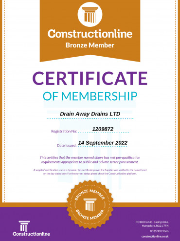 Constructionline - Bronze Member | Drain Away Drains | Accreditations