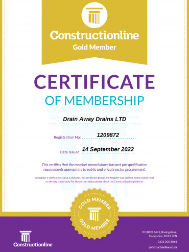 Constructionline - Gold Member | Drain Away Drains | Accreditations