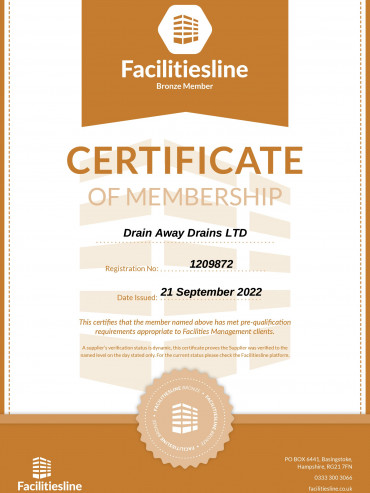 Facilitiesline - Bronze Member | Drain Away Drains | Accreditations