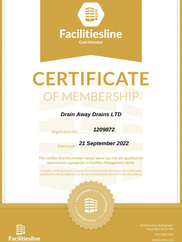 Facilitiesline - Gold Member | Drain Away Drains | Accreditations