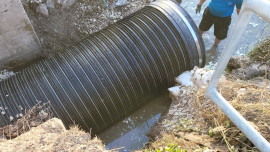 Installation of the new Blankney Fen culvert pipe